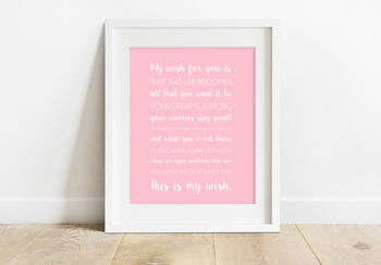 'My Wish For You' Mixed Typography Print, 3 of 6