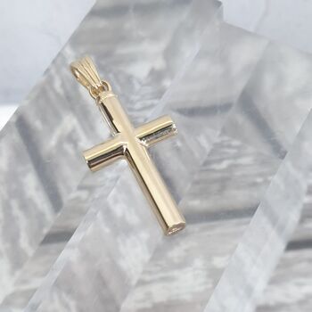 Handmade Hair Or Ashes 9ct Gold Cross Pendant, 7 of 12