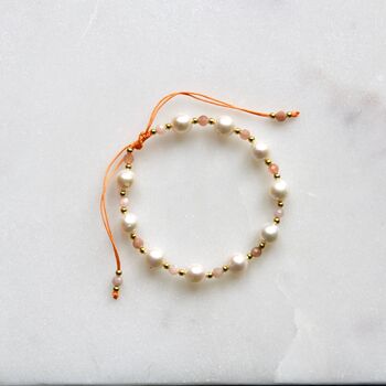 Amalfi Pearl Bracelet With Semi Precious Stones, 10 of 11