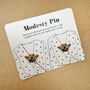 Modesty Bee Pin, Bee Shaped Modesty Pin, Bee Little Brooch, thumbnail 2 of 6