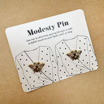 Modesty Bee Pin, Bee Shaped Modesty Pin, Bee Little Brooch, 2 of 6