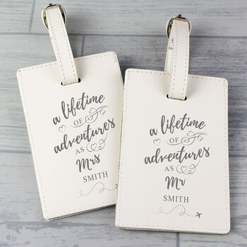 Personalsied Lifetime Of Adventure Luggage Tag Set, 3 of 4
