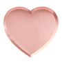 Pink Foiled Heart Shaped Paper Plates Eight Pack, thumbnail 2 of 3