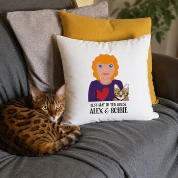 Personalised Cushion Gift For Cat Lady, 2 of 12