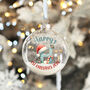 Alphabet Baby's 1st Christmas Glitter Glass Bauble, thumbnail 3 of 6