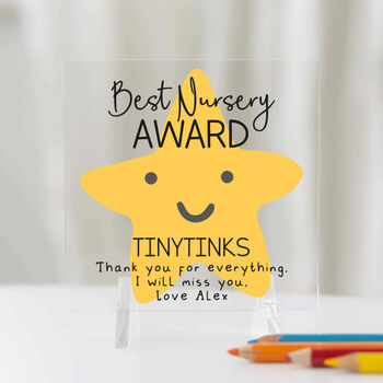 Personalised Best Childminder Award Acrylic Plaque, 5 of 6