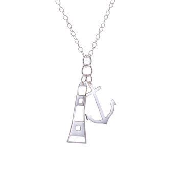 Lighthouse And Anchor Charm Necklace, 6 of 7