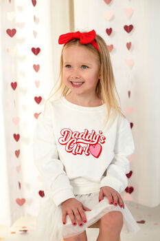 Valentines 'Mummy's Boy'/ 'Daddy's Girl Retro Embroidered Sweatshirt Jumpers, 5 of 7