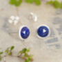 Lapis Lazuli Stud Earring In Sterling Silver, thumbnail 2 of 4