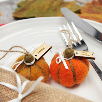 Personalised Felt Pumpkin Thanksgiving Decorations, 8 of 9