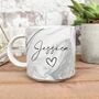 Personalised Grey Marble Effect Mug, thumbnail 1 of 2