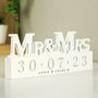 Personalised Wedding Day Mr And Mrs Ornament, thumbnail 2 of 3