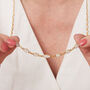 Moonstone 18 K Gold Plated Silver Chain Necklace, thumbnail 8 of 10