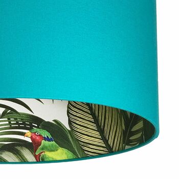 Tropical Jungle Silhouette Lampshades In Jade Green, 2 of 6