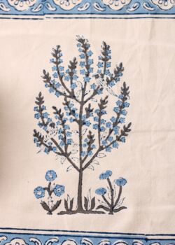 Blue Tree Print Table Mat And Napkin Set Of Two, 2 of 3