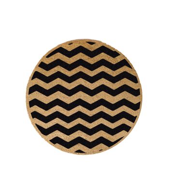 Circular Zigzag Striped Print Doormat, 3 of 4