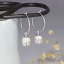 Silver Crocus Flower Hoop Earrings, thumbnail 1 of 4