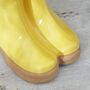 Personalised Large Yellow Welly Boot Planter, thumbnail 6 of 11