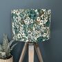 Ennerdale Teal Floral Drum Lampshades, thumbnail 1 of 9