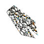 Waddle Of Penguins Silk Skinny Minnie Hair Scarf, thumbnail 2 of 6