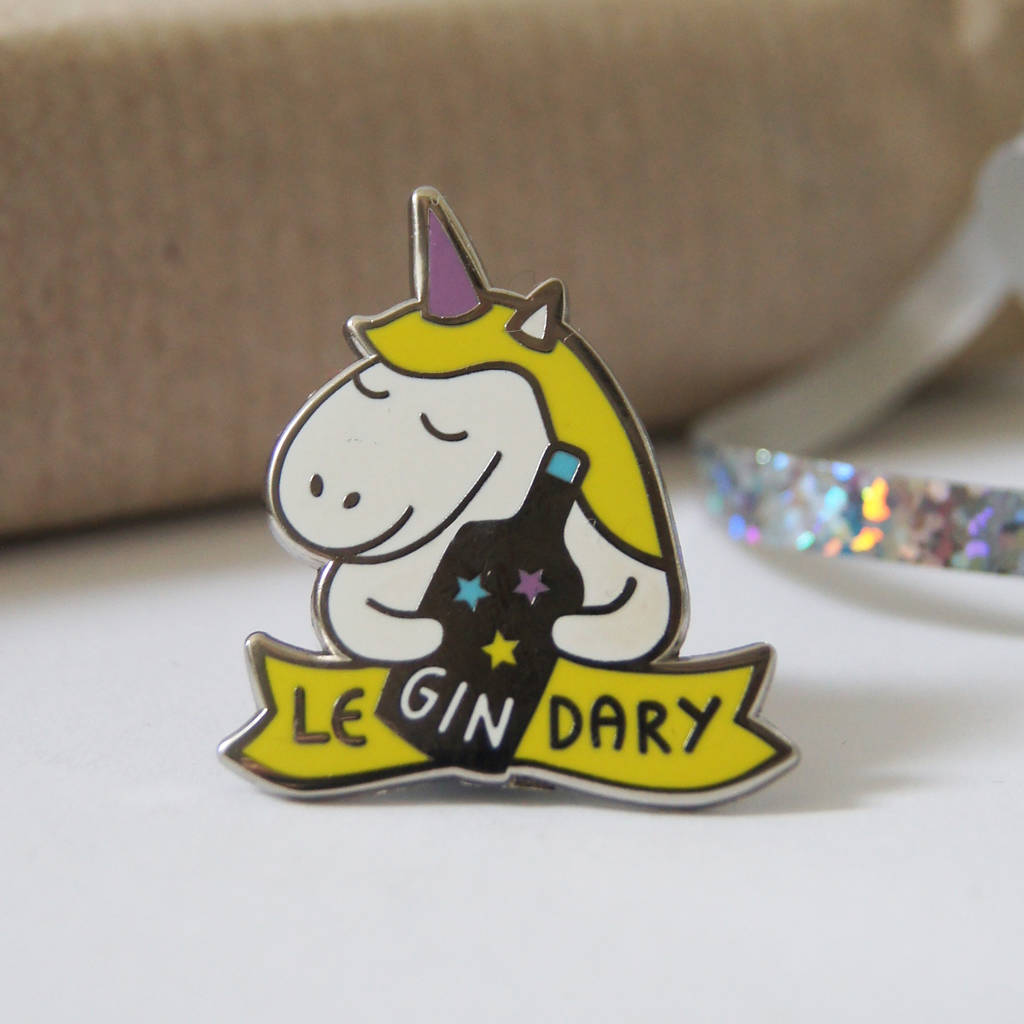 Unicorn Gin Enamel Pin Le'gin'dary, 1 of 6