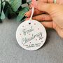 Personalised First Christmas Married With Stars Ceramic Decoration, thumbnail 1 of 2