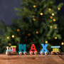 Personalised Engraved Christmas Wooden Name Train Set, thumbnail 5 of 9