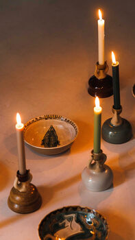 Woman Figurine Candle Holder Jade, 5 of 10