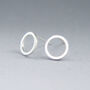 Recycled Silver Circle Stud Earrings, thumbnail 3 of 6