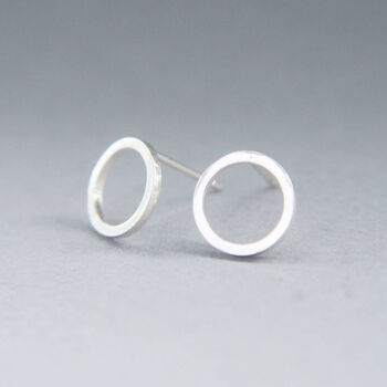 Recycled Silver Circle Stud Earrings, 3 of 6