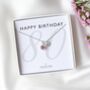 80th Birthday Gift For Her – Sterling Silver Birthstone And Personalised Number Charm Necklace, thumbnail 1 of 6