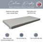 Light Grey Water Resistant Garden Bench Seat Pad, thumbnail 4 of 5