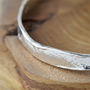 Wide Sterling Silver Textured Storybook Bangle, thumbnail 3 of 5