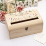 Personalised Wild Flowers Wedding Cards Post Box Chest, thumbnail 1 of 3