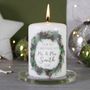 First Christmas As Mr And Mrs Wreath Candle, thumbnail 5 of 8