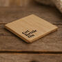 Up North 'Get Kettle On' Square Oak Coaster | Homeware | Tableware | Home Decor, thumbnail 1 of 2