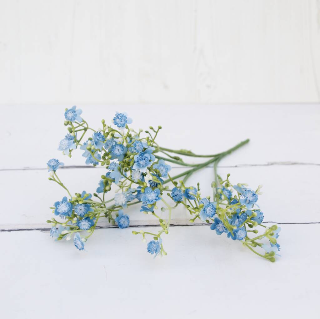 Faux Blue Gypsophila Bouquet By Abigail Bryans Designs