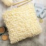 Loop Stitch Cushion Knitting Kit + Knitting Pocket Book, thumbnail 1 of 9