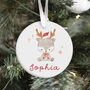 Personalised Christmas Reindeer Ceramic Ornament Gift, thumbnail 3 of 7