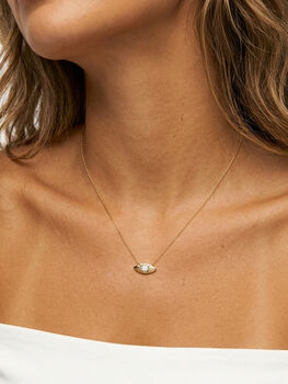 Gold Reversible Evil Eye Necklace, 2 of 6