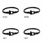 Personalised Men's Black Matt Shackle And Woven Leather Bracelet, thumbnail 4 of 4