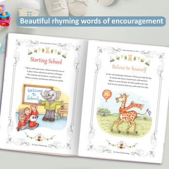 Christening Gift Personalised Book Words Of Wisdom, 6 of 10