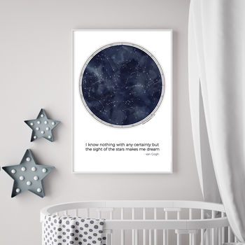 Personalised Constellations Print With Quote, 4 of 5