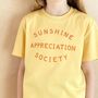 ‘Sunshine Appreciation Society’ Organic Cotton Kids' T Shirt, thumbnail 3 of 7