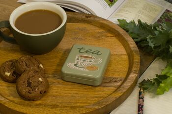 Tea Bag Travel Pocket Tin Tea Lover Gift Storage Box | T And B, 3 of 9