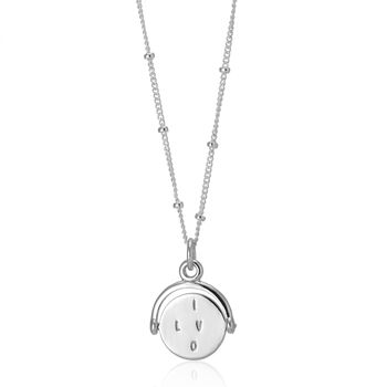 Seychelles Silver Spinning I Love You Pendant, 3 of 5