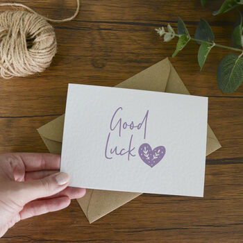 Good Luck Heart Greeting Card, 2 of 4