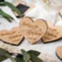 Save The Date Wooden Heart Token Fridge Magnet, thumbnail 3 of 7