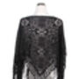 Black Knitted Poncho With Tassels, thumbnail 3 of 3