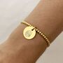 Yellow Gold Personalised Fingerprint Disc Bracelet, thumbnail 3 of 8